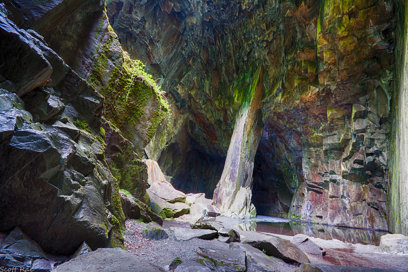 Cathedral-Cavern-looking-in-HDR 
 Keywords: uk nw england water summer mountains abstract cave hdr