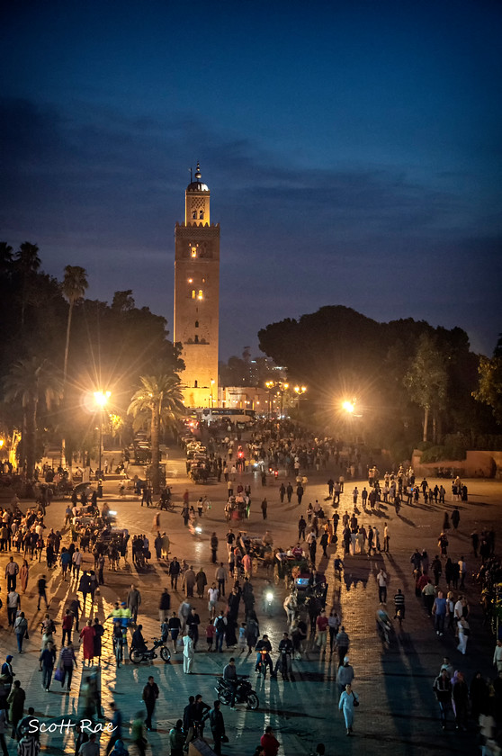 Marrakech-at-night 
 Keywords: morocco africa world people night city street