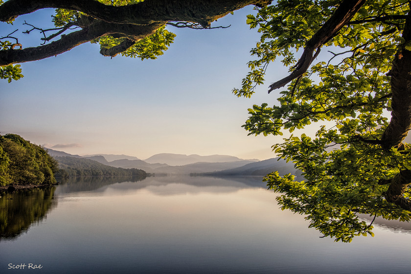 Coniston-Dawn 
 Keywords: uk nw england summer mountains trees sunrise lpoty lake water
