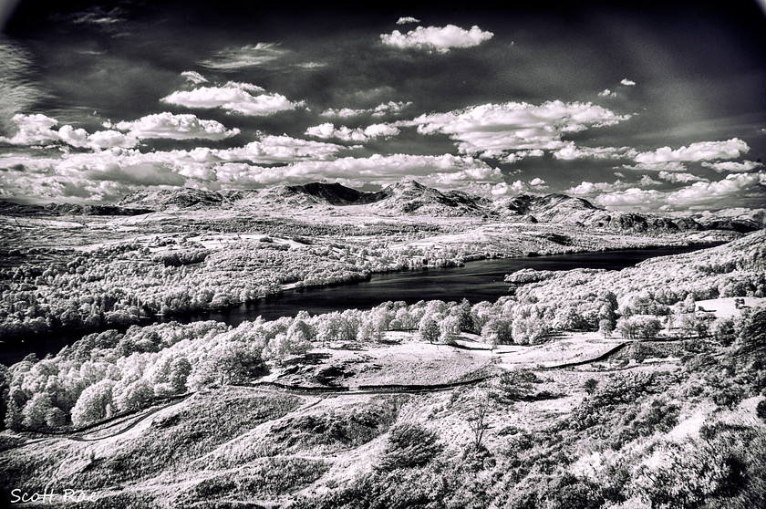 Coniston-from-Brock-Barrow-in-IR 
 Keywords: uk nw england summer mountains lake water infrared b&w