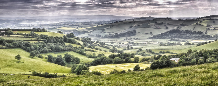 silverton panorama 
 Keywords: UK summer panorama england hills devon sw