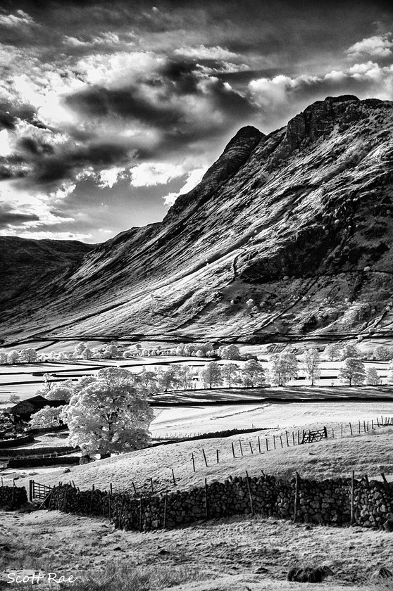 Langdale-pikes-portrait-in-IR 
 Keywords: uk nw england summer mountains trees infrared b&w sunset