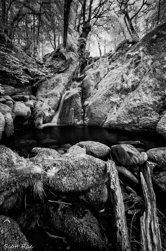 Upper-Stockghyll-Force-in-Infrared 
 Keywords: uk nw england summer water waterfall river trees infrared b&w